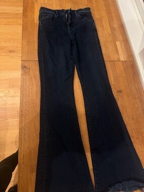 MOTHER Dark Navy Flared Jeans